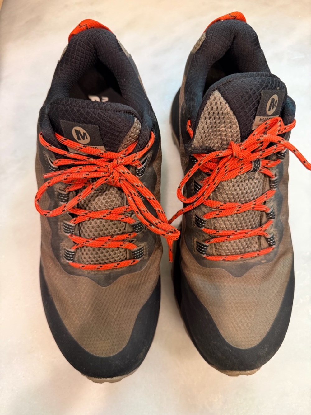 Merrell Moab Speed Trail Hiking Shoes Men’s 8.5 Black Orange Vibram - Picture 3 of 8